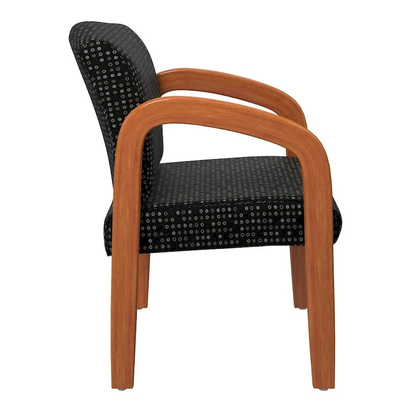 Medium Oak Finish Wood Visitor Chair