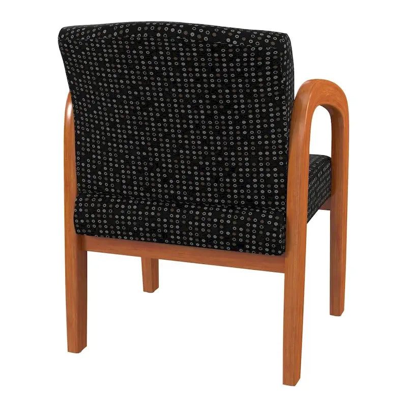 Medium Oak Finish Wood Visitor Chair