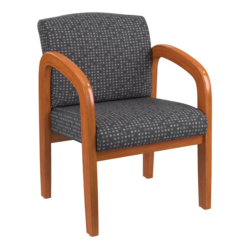 Medium Oak Finish Wood Visitor Chair