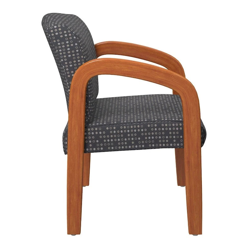 Medium Oak Finish Wood Visitor Chair