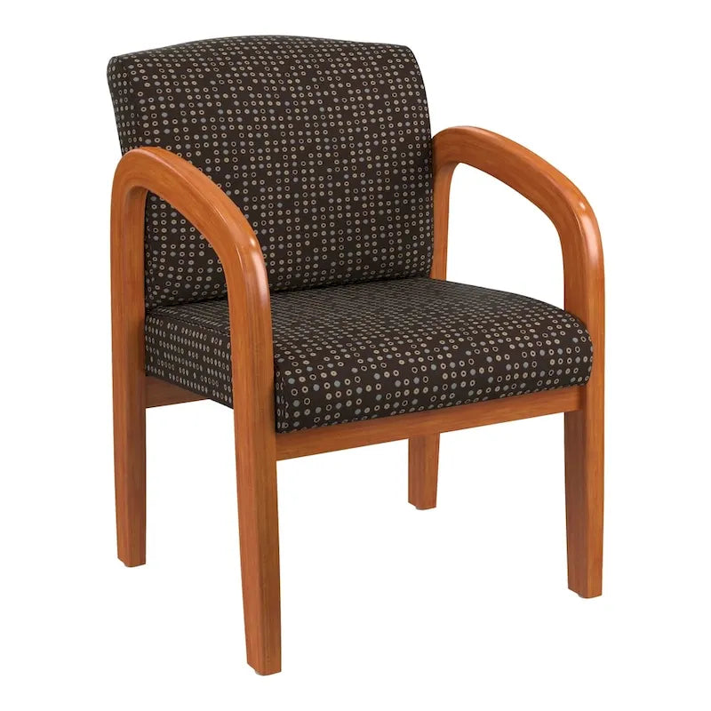 Medium Oak Finish Wood Visitor Chair