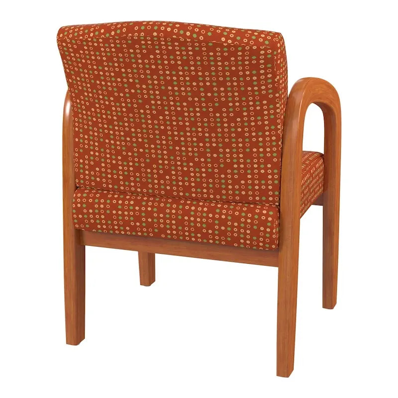 Medium Oak Finish Wood Visitor Chair