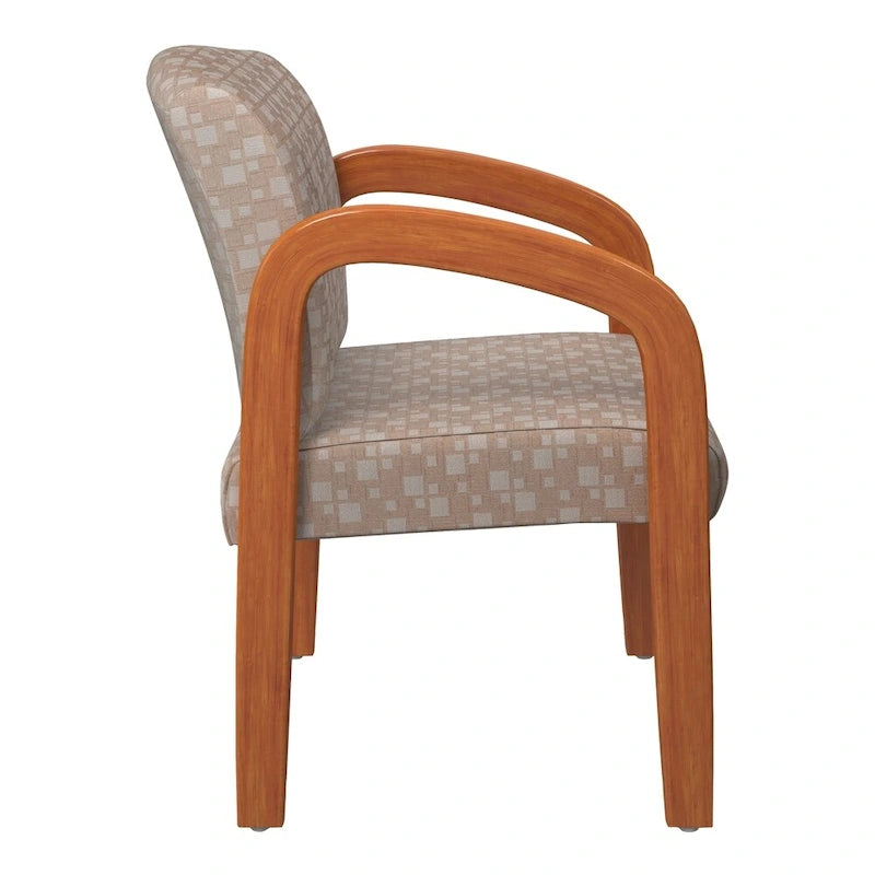 Medium Oak Finish Wood Visitor Chair