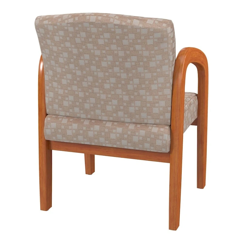 Medium Oak Finish Wood Visitor Chair