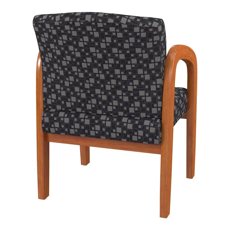 Medium Oak Finish Wood Visitor Chair