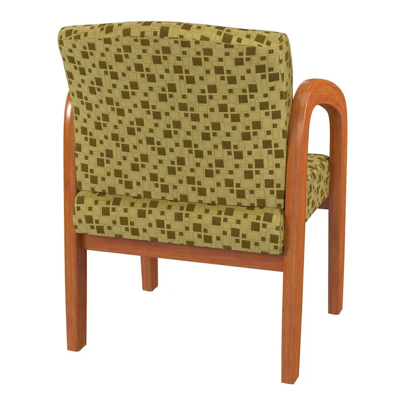 Medium Oak Finish Wood Visitor Chair