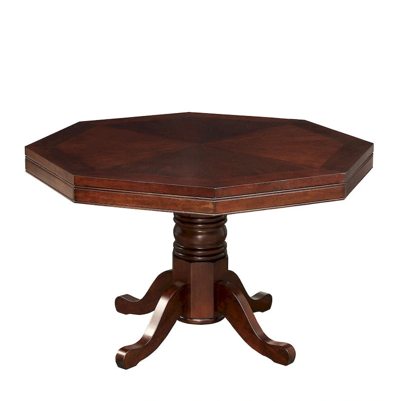 Gary Traditional Cherry Solid Wood Poker Table by