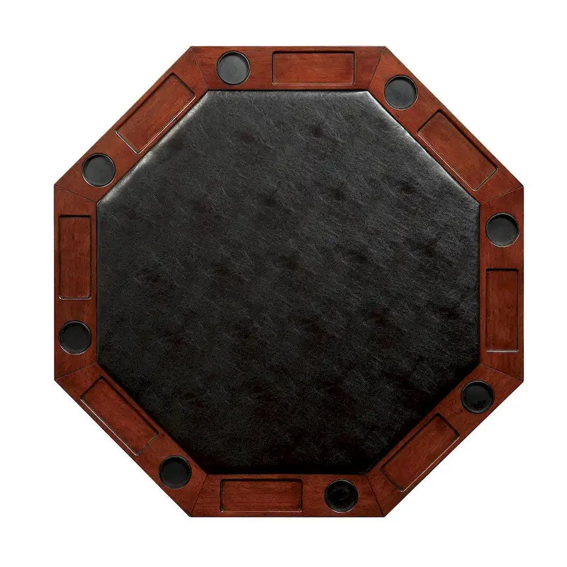 Gary Traditional Cherry Solid Wood Poker Table by