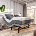  Zero Gravity Adjustable Bed Frame with 12 Memory Foam Mattress, Dual Massage, USB, Under Bed Light, Remote, App Control