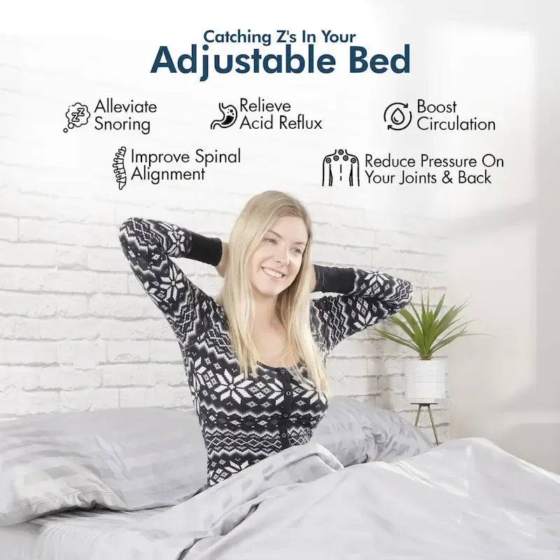 Zero Gravity Adjustable Bed Frame with 12 Memory Foam Mattress, Dual Massage, USB, Under Bed Light, Remote, App Control