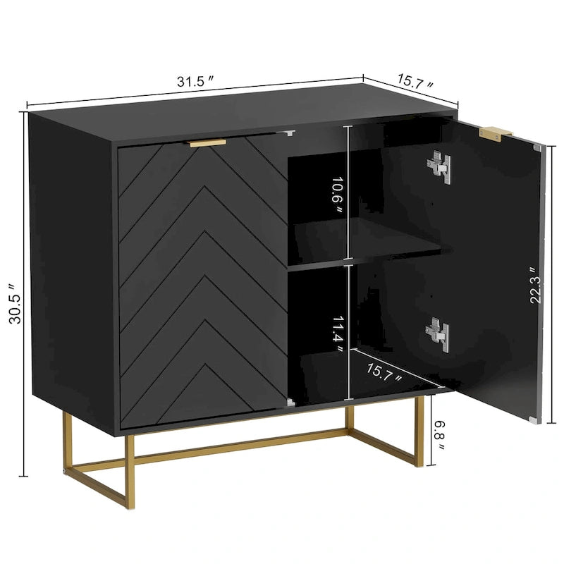 Sideboard Buffet Cabinet with Storage Adjustable Shelf Cabinet for Living Room, Kitchen