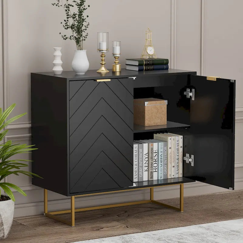 Sideboard Buffet Cabinet with Storage Adjustable Shelf Cabinet for Living Room, Kitchen