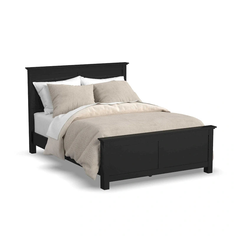 Oak Park Black Wood Queen Bed, Nightstand and Dresser by