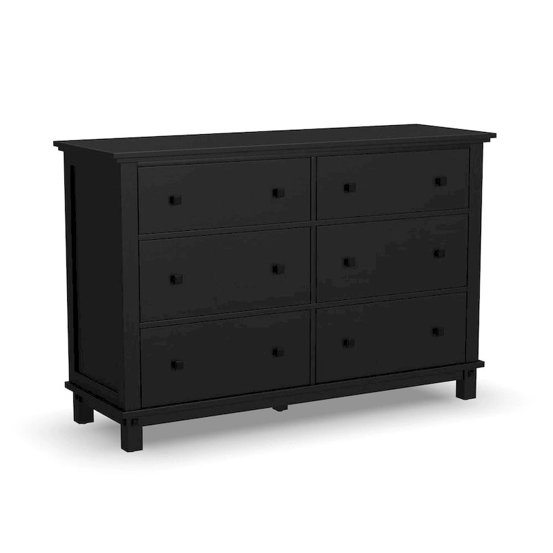 Oak Park Black Wood Queen Bed, Nightstand and Dresser by