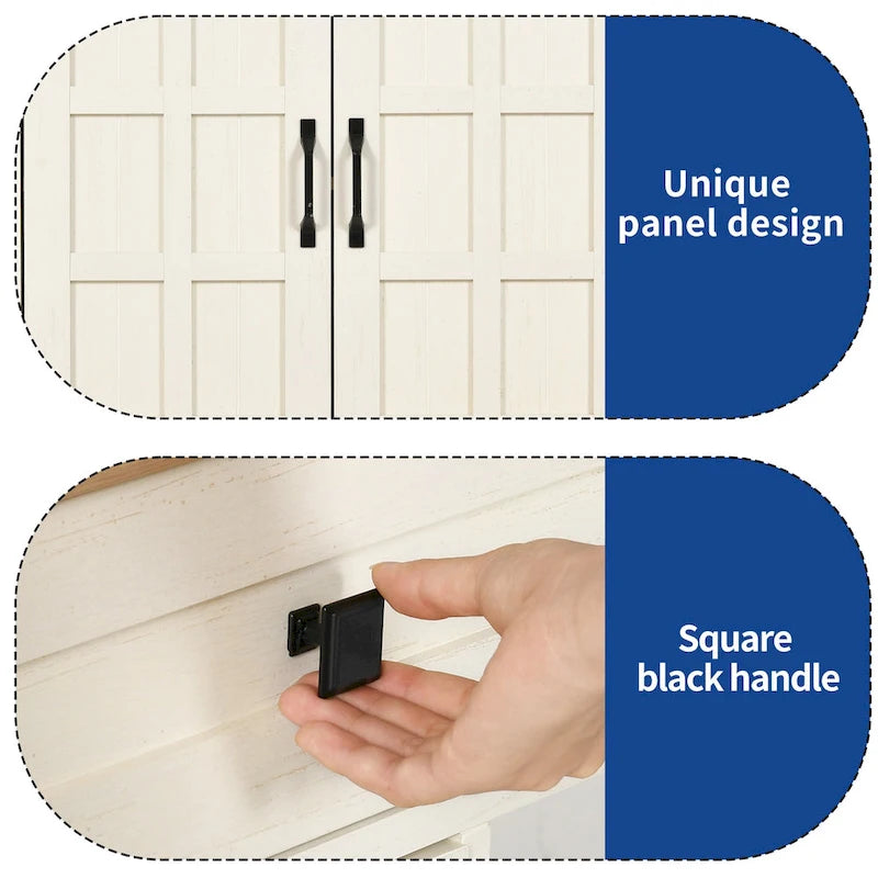 Moasis Rolling Kitchen Island with Storage & Drawers