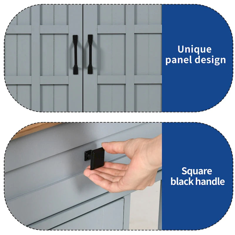 Moasis Rolling Kitchen Island with Storage & Drawers