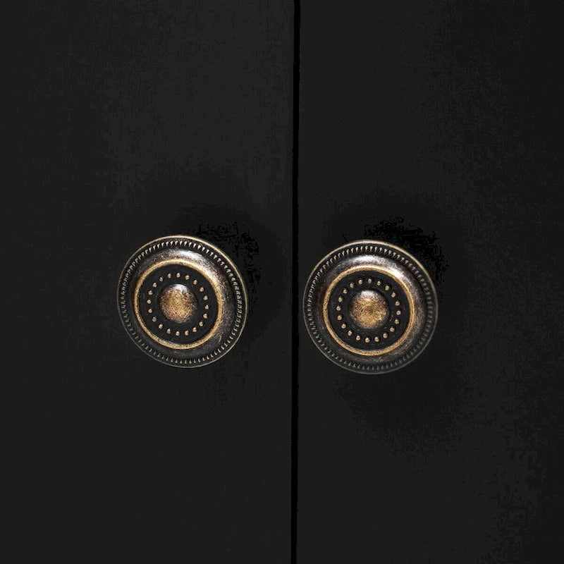 Curved Design Storage Cabinet with Adjustable Shelves and Drawer