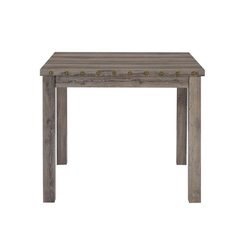 Farmhouse Style 5-piece Square Bar Table Set, 4 Upholstered Counter Stools with Bar Table Dining Set